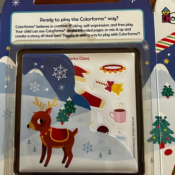 Colorforms Read and Play Christmas Fun Children's Board Activity Book - Picture 2 of 6